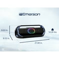 thumbnail image 3 of Emerson EDSP-5001 Triad Grip XL Portable Bluetooth LED Party Speaker with Powerful Bass, Colorful Light Show, Built-in Rechargeable Battery, Dual Speaker Drivers, and Wireless Stereo Pairing, 3 of 12
