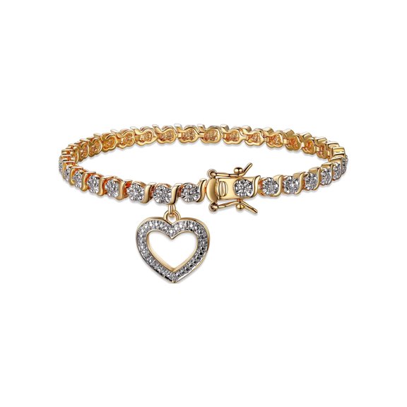 Diamond Accent Charm Tennis Bracelet, 7.25"