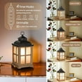 thumbnail image 4 of Sziqiqi Wax Melt Warmer with Timer - 2 in 1 Farmhouse Scented Decorative Candle Warmer Lantern with Lid for Home Decor, 8" Rustic Medium Electric Cute Fragrance Wax Cubes Tarts Burners, 4 of 7