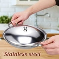 thumbnail image 3 of HLONK Cooking Pot Stainless Steel Pot Cooking Pan Cooking Pot Portable Cooking Pan with Lid, 3 of 10