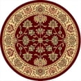 thumbnail image 1 of Rugs America 21849 5 ft. 3 in. New Vision Kashan Cherry Round Area Rug, 1 of 1