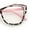 Tortoise Pink, variant on Womens Oversized Cat Eye Geometric lightening Bolt Print Sunglasses Black White
