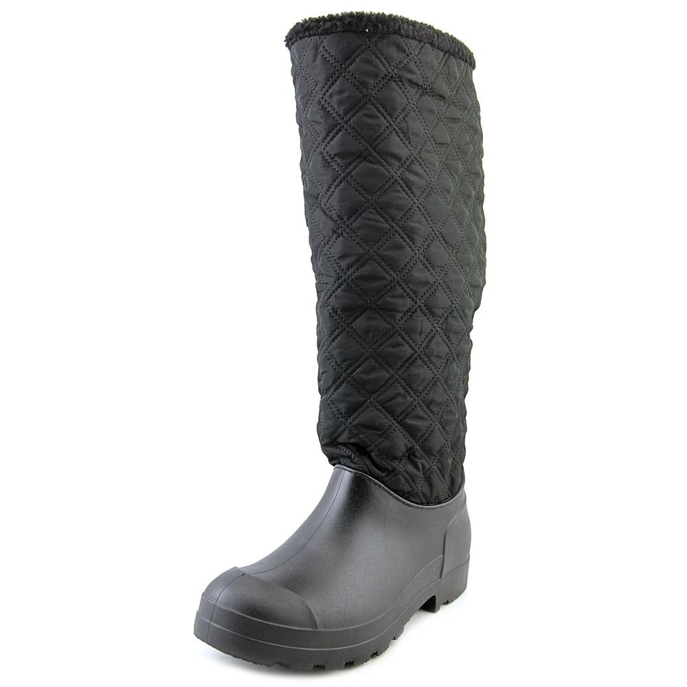 Dirty Laundry Womens Pinnacle Quilted Faux Fur Lined Rain Boots