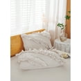thumbnail image 3 of Move Over Beige Grey Ruffled Pillowcases Queen, Boho Chic Pillow Cover Set of 2, Washed Microfiber Ruffles Pillow Case, 3 of 4