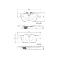 thumbnail image 2 of Brembo OE Rear Premium NAO Ceramic Brake Pads for BMW i3, X1, and Mini Cooper (Part P06094N), 2 of 2