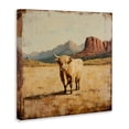 thumbnail image 2 of Stupell Industries Rustic Lodge Desert Cow Portrait Canvas Art, 24 x 24, by Petals Prints Design, 2 of 7