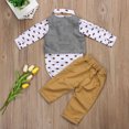 thumbnail image 2 of Formal Fashion 3PCS   Romper Grey Waistcoat Pants Sets   0-24M, 2 of 5