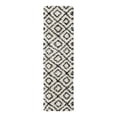 thumbnail image 2 of Unique Loom Trellis Shag Collection Area Rug - Ruth (2' x 8' Runner White and Black/Ivory), 2 of 10