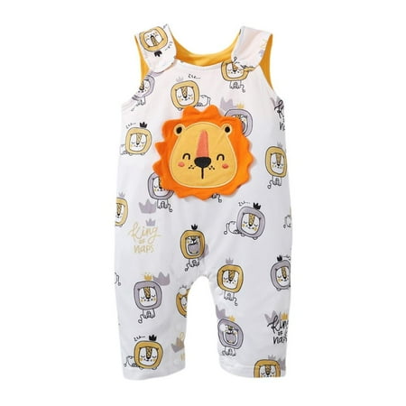 Infant Newborn Baby Boy Girl Clothes Cotton Bodysuit Cartoon Romper Jumpsuit Summer Outfits