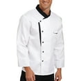 thumbnail image 2 of ZALDITA Unisex Chef Jacket Cooking Coats Canteen Work Chef Coat Hotel Restaurant Work Uniform White XXL, 2 of 7