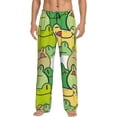 thumbnail image 2 of Lsque Cartoon Frog Print Men's Pajama Pants, Lounge Pant - Comfortable Home Wear,Elastic Waistband, Stylish Design-Small, 2 of 9