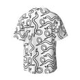 thumbnail image 2 of Wukai Hand Drawn Snake Men's Casual Short-Sleeve Button Down Shirt - Lightweight Summer Dress Shirt for Daily Wear-X-Large, 2 of 7