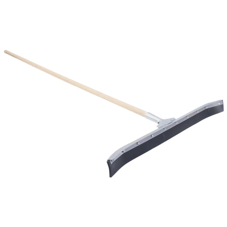MARSHALLTOWN Asphalt Squeegee, 24 Inch Neoprene Curved Blade, 60 Inch Wood Handle, Spread Sealer Over Asphalt, Reversible, RED700247