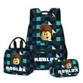 thumbnail image 3 of AFeng Upgrade 3PC-SET Set ROBLOX Virtual World Primary Secondary School Schoolbag Backpack Mochila Backpack Lightening Zipper Shoulder, 3 of 5