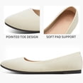 thumbnail image 6 of AOMAIS Women's Fashion Ballet Flats Pointy Toe Flats Mesh Casual Shoes for Women Slip on Shoes(Beige,US11), 6 of 10