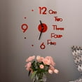 thumbnail image 1 of Agiferg DIY Wall Clock 3D Mirror Surface Sticker Home Office Decor Clock, 1 of 5