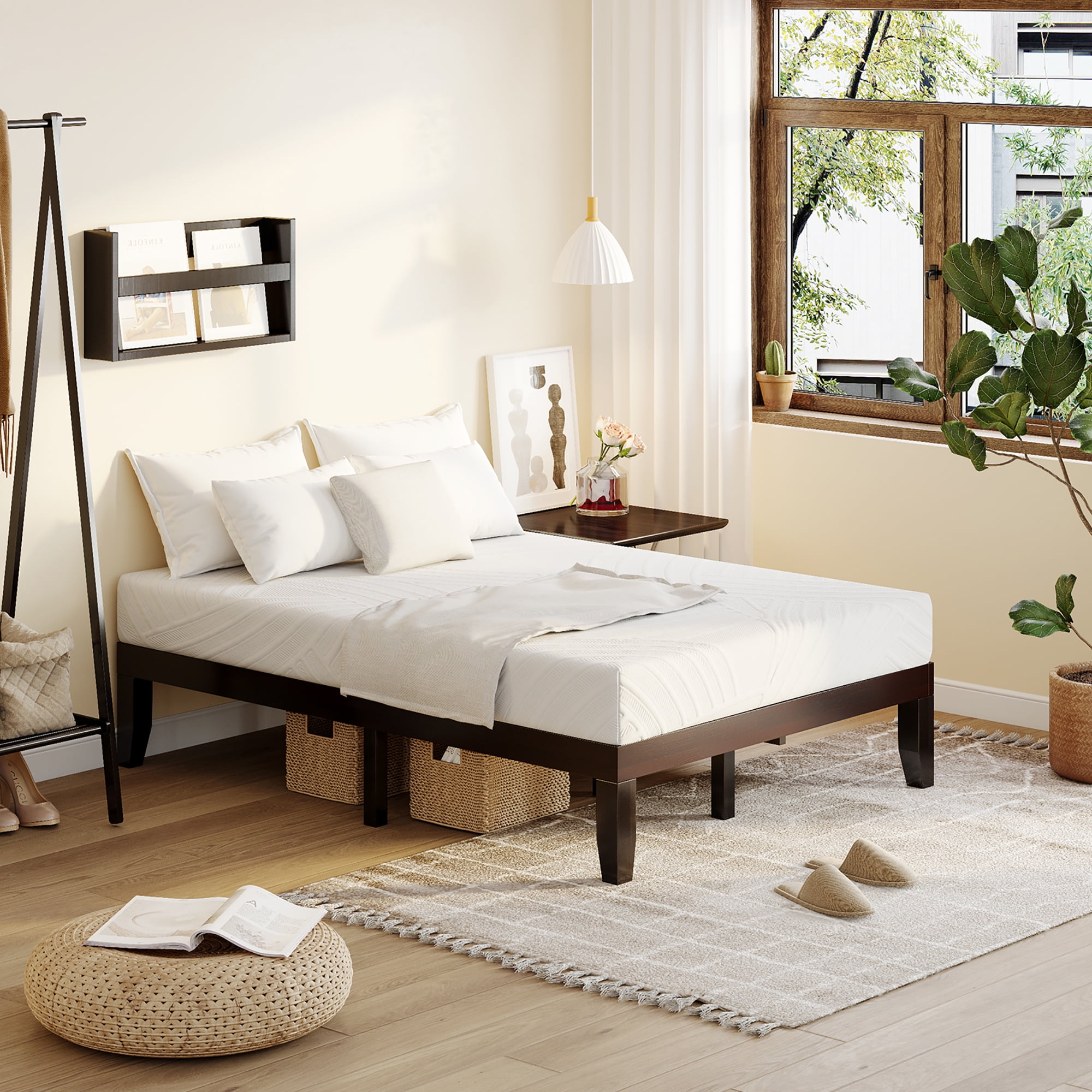 Full size bed frame and mattress set discount