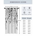 thumbnail image 6 of Rustic Floral Plant Thermal Insulated Blackout Curtains for Bedroom 36 Length Pastoral Grey Eucalyptus Leaves Room Darkening Curtain 1 Panel Grommet Window Curtain Drape for Living Room Nursery Room, 6 of 7
