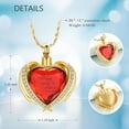 thumbnail image 2 of Birthstone Cremation Jewelry Angel Wing Heart Urn Ashes Necklace for Women Wing Heart Urn Pendant Crystal Birthstone Urns for Human Ashes Memorial Locket, 2 of 6