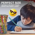 thumbnail image 6 of Playbees Emoticon Pencils - 36 Pack - Fun & Vibrant Writing Tools with Erasers - Assorted Emote Designs - Birthday Parties, Classroom Prizes, Goody Bag Stuffers, and Teacher's Educational Supplies, 6 of 8