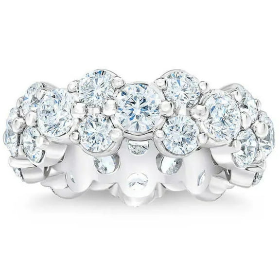 Pompeii 5 1/2 Ct TW Diamond Eternity Ring 14k Gold Women's Anniversary Band Lab Grown