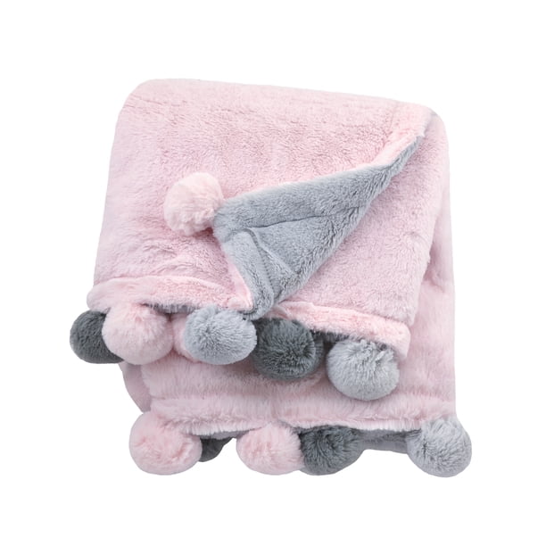 Just Born Baby Girls Plush Blanket Walmart Com Walmart Com