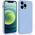thumbnail image 1 of AslabCrew iPhone 12 Case Full Protection Silicone Liquid Solid Color Anti-Scratch Heavy Duty TPU Apple Smartphone Cover 6.1 Inch, Lavender Purple Lavender Purple 12 (6.1 inch), 1 of 6