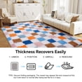 thumbnail image 5 of ZENELESS 8x10 Fluffy Rug for Living Room,Multicolor Checkered Shaggy Soft Anti-Skid High Pile Carpet for Boys Girls Teen Room Dorm Home Decor, 5 of 7