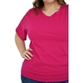 thumbnail image 4 of Playera básica Roman Fashion/Tallas Extras, 314 (Fiusha) fucsia 36 Roman Fashion BL-RF-314-FIUSHA, 4 of 6