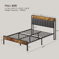 thumbnail image 3 of Full Bed Frame with Headboard and Footboard for Bedroom, Metal Platform Bed with Under Bed Storage,All Sturdy Metal Support, No Box Spring Needed, Retro, 3 of 10