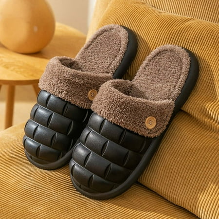 

Qiaocaity Women Shoes on Clearance Up to 20% off Womens Mens Lychee Bubble Slippers Slip-on Plush Warm Home Slippers Comfortable Thick Bottom Slippers Black 40-41