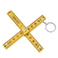 thumbnail image 2 of 2Pcs ABS Folding Ruler Portable 0.5m Foldable Ruler with Key Ring for Carpentry Laying TilesYellow, 2 of 9