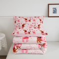 thumbnail image 5 of Homewish Valentine Dachshund Queen Comforter Set,Cute Dog Comforter Sets Queen,Pink,Pink Reversible,3 Pieces,1 Comforter and 2 Pillowcases, 5 of 7