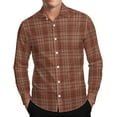 thumbnail image 2 of FDGIU Men's Fall Flannel Shirt - Button Down Plaid, Slim Fit Cozy Long Sleeve Fall Winter Layering Piece with Pocket, 2 of 7
