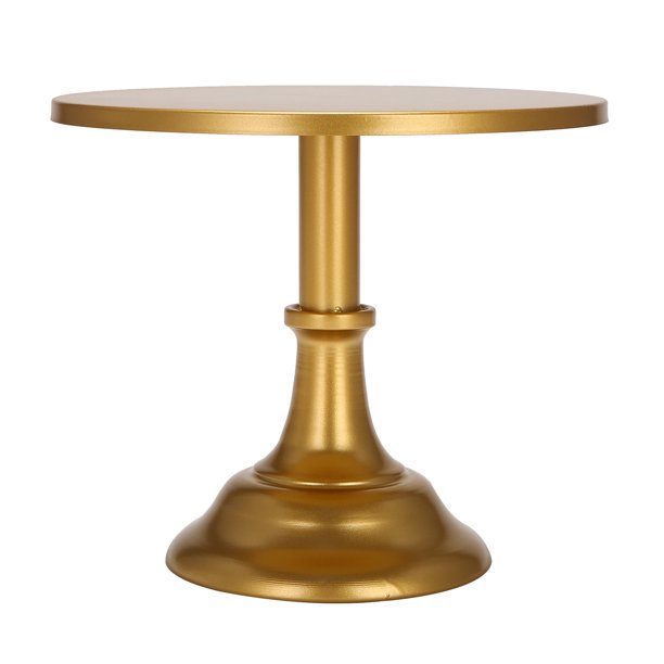 Metal Iron Cake Stand Round Pedestal for Birthday Wedding (Gold