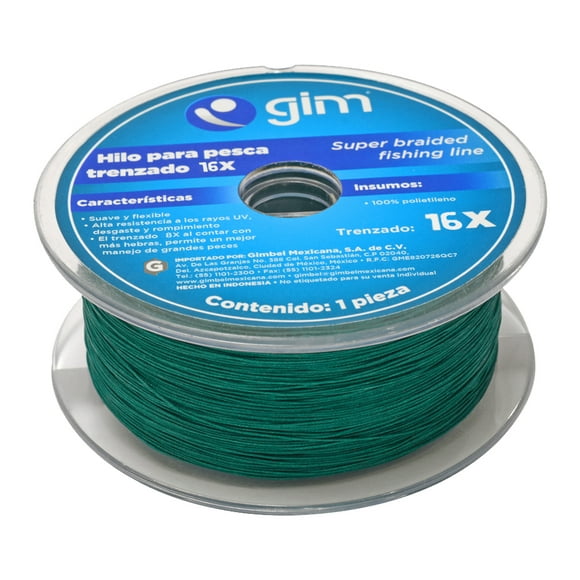 Hilo De Pesca Trenzado 28.1Kg Dia 0.35Mm 500M Gim Sports No.4