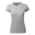 thumbnail image 2 of A2Y Women's Basic Solid Ring Spun 100% Cotton Short Sleeve Crew Neck T Shirt Tee Tops Heather Grey XL, 2 of 3