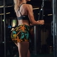 thumbnail image 5 of Wukai Palm Trees Print Pack Biker Shorts for Women Yoga Workout Gym Running Scrunch Active Shorts-Large, 5 of 8
