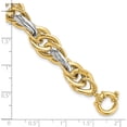 thumbnail image 3 of 14K Two-Tone Polished Fancy Link Bracelet (8.25 X 11.5) Made In Italy sf2351-8.25, 3 of 5
