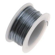 Artistic Wire, Silver Plated Craft Wire 26 Gauge Thick, 15 Yard Spool, Gunmetal/Hematite