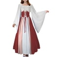 thumbnail image 1 of Besolor Robe Rétro Médiévale Renaissance pour Femmes Manches Évasées Corset Robe Longue Cosplay Fête Halloween, 1 of 2