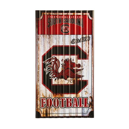 South Carolina Gamecocks 21.5" x 12" Corrugated Metal Wall Art - No Size