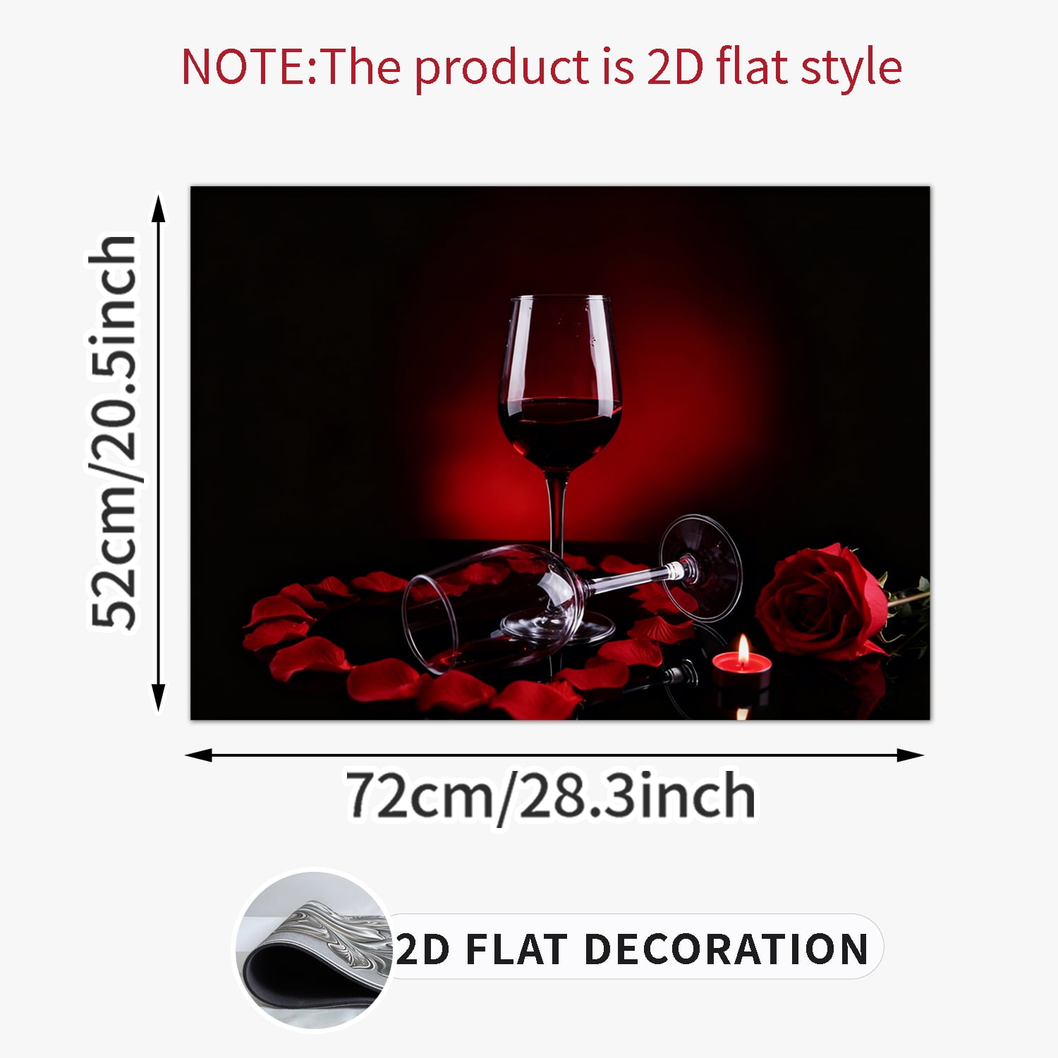 Stove Top Cover for Electric Stove 28×20 Inch Heat Resistant Glass Cooktop Cover Protector Red Wine Rose Design