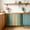 Khaki Deep Green, variant on Khaki Turquoise Ombre Cabinet Curtains 35"W x 35"L, Modern Abstract Art Gradient Sink Skirt for Bathroom Kitchen Self Adhesive, Desk Privacy Short Curtain for Under Sink Classroom Closet