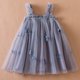 thumbnail image 3 of Vestido de hadas para niñas, de verano, con lentejuelas y estrellas, de malla, a la moda, para fiestas de cumpleaños y Navidad, ropa para niños de 2 a 10 años, 3 of 5