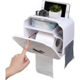 thumbnail image 1 of Soporte de papel higiénico, soporte de papel higiénico montado en la pared, dispensador de papel de agua/polvo e inodoro/inodoro,11 Feliz Sencillez, 1 of 4