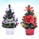 thumbnail image 4 of Decoración de árbol de Navidad artificial, modelo de árbol de Navidad, regalos para tienda de oficina en casa (20cm, morado A y rojo A), 2 uds., 4 of 6