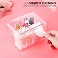 thumbnail image 4 of BESTOYARD Clear Cotton Pads Organizer with Lid and Crystal Handle for Swab Storage Cosmetic Supplies Holder, 4 of 6