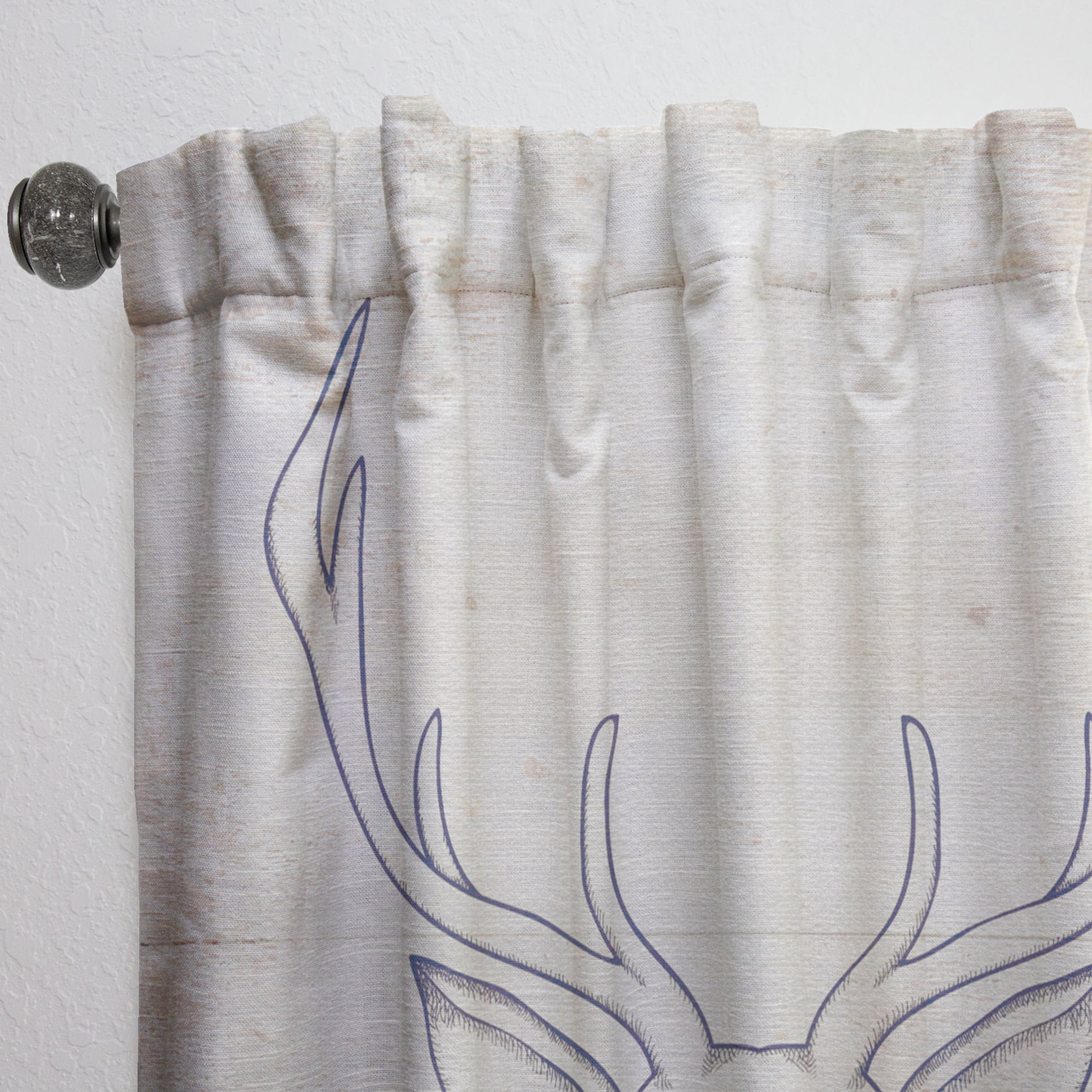 Designart 'Beautiful and Wild Deer IX' Farmhouse Curtain Panel