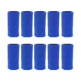 thumbnail image 1 of 10 Pieces Fingertip Sleeve Breathable Hand Joint Protective Sleeves Protector Shock Absorbing Support Brace Nonslip for Basketball Blue, 1 of 9